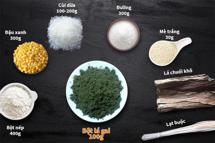 Nguyên liệu làm bánh gai